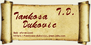 Tankosa Duković vizit kartica